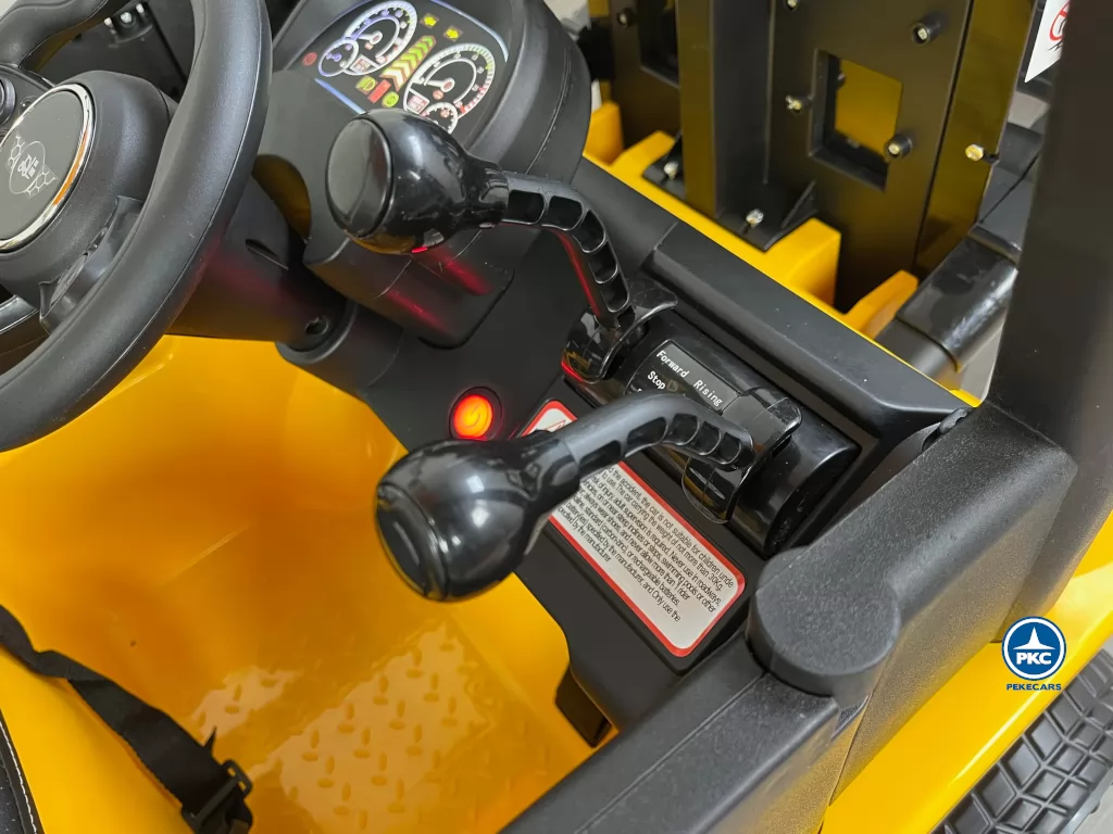 Carretilla Elevadora 12V 2.4G Amarilla palanca de control