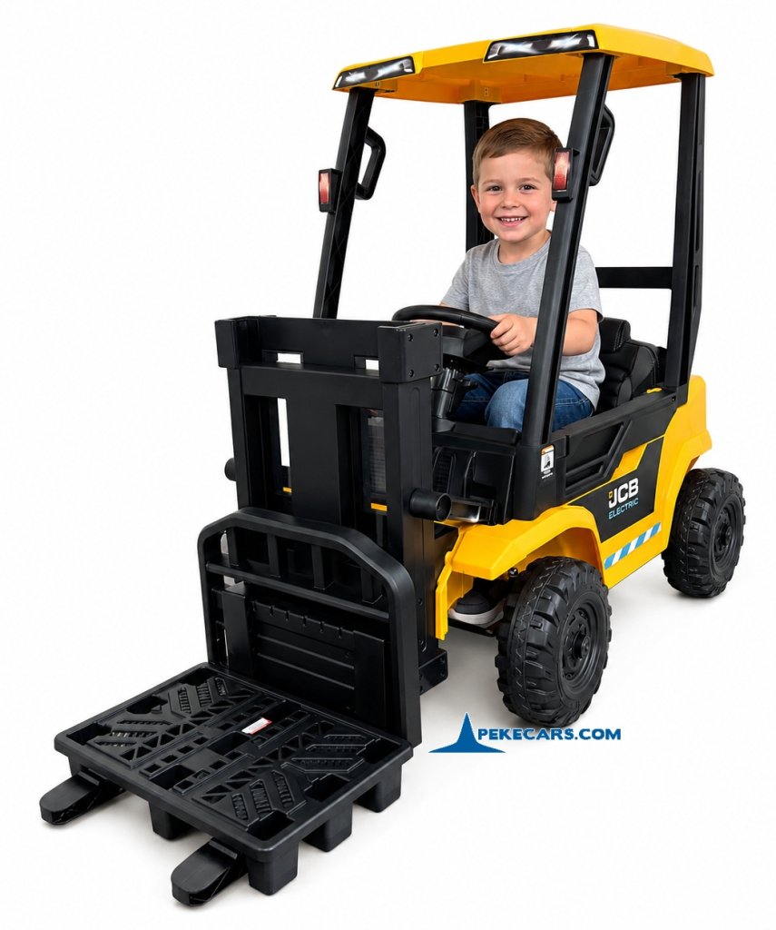 Carretilla Elevadora JCB 12V 2.4G Amarilla
