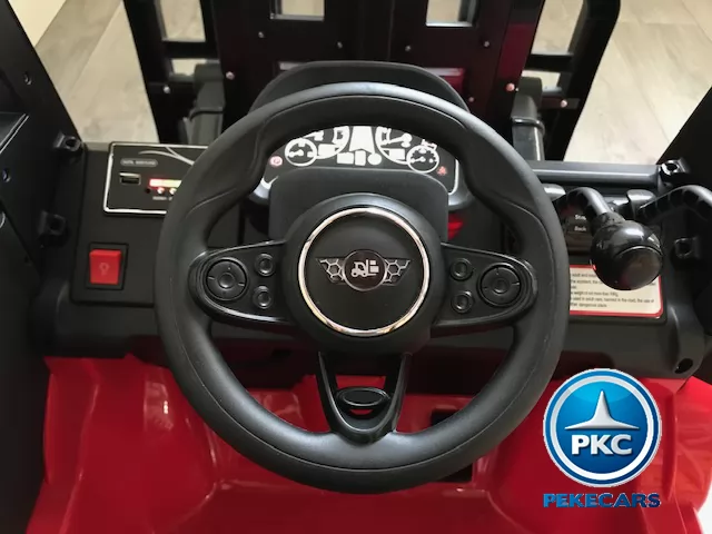 Carretilla Elevadora 12V 2.4G Rojo vista volante