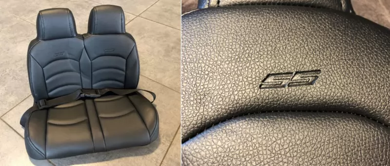 Chevrolet Camaro negro asiento