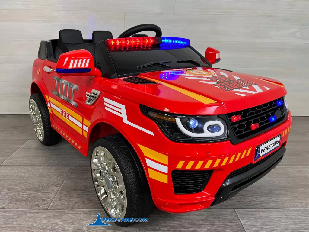 coches para niños bomberos rojo vista izquierda