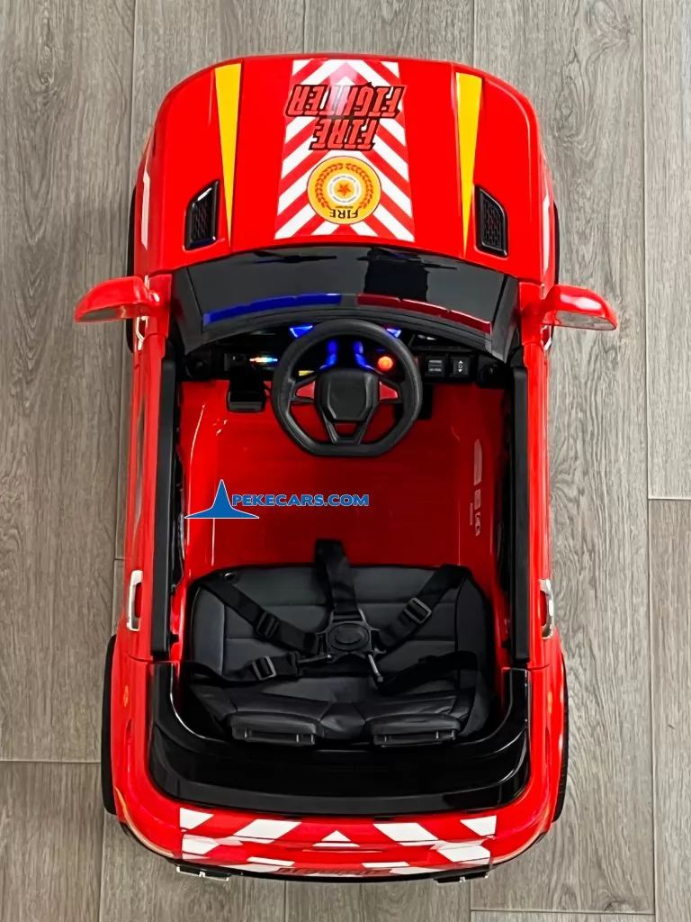 bomberos rojo coches electricos para niños arriba