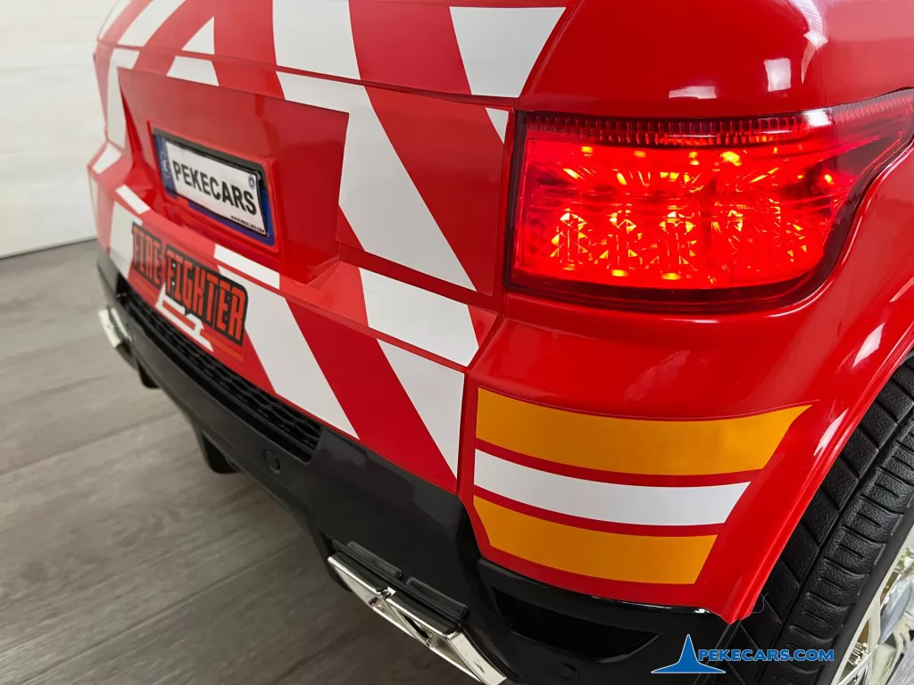 bomberos rojo coche electrico niños luces traseras