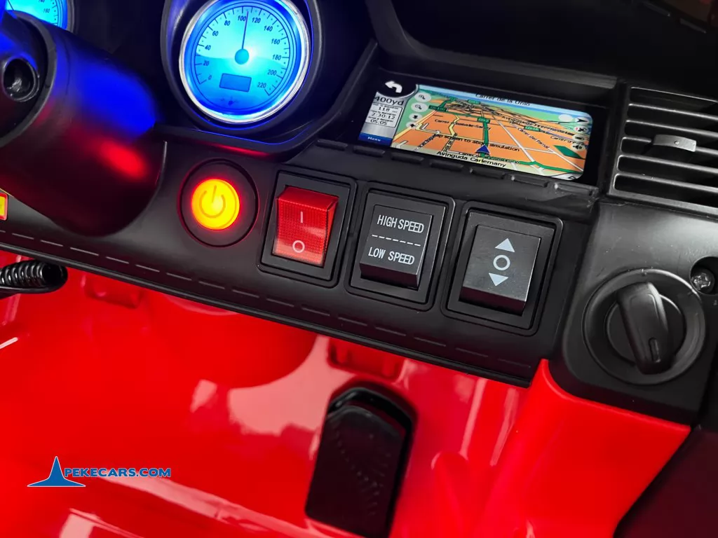 bomberos rojo coche electrico niños panel control