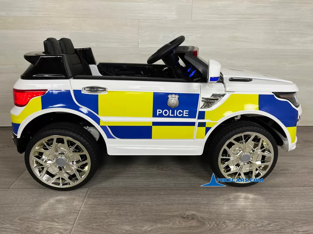 policia blanco coches teledirigidos vista izquierda