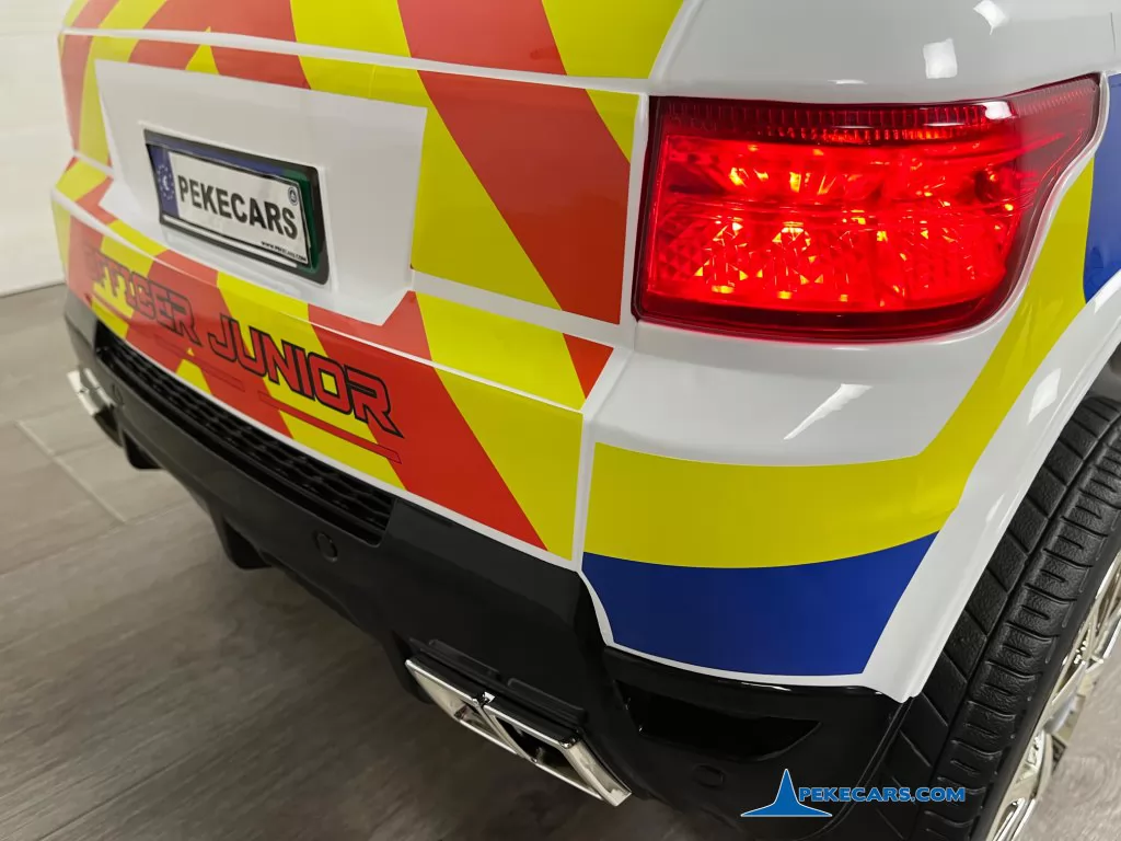 policia blanco coches para niños luces traseras