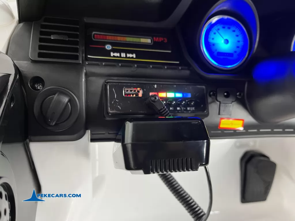 policia blanco coches para niños radio