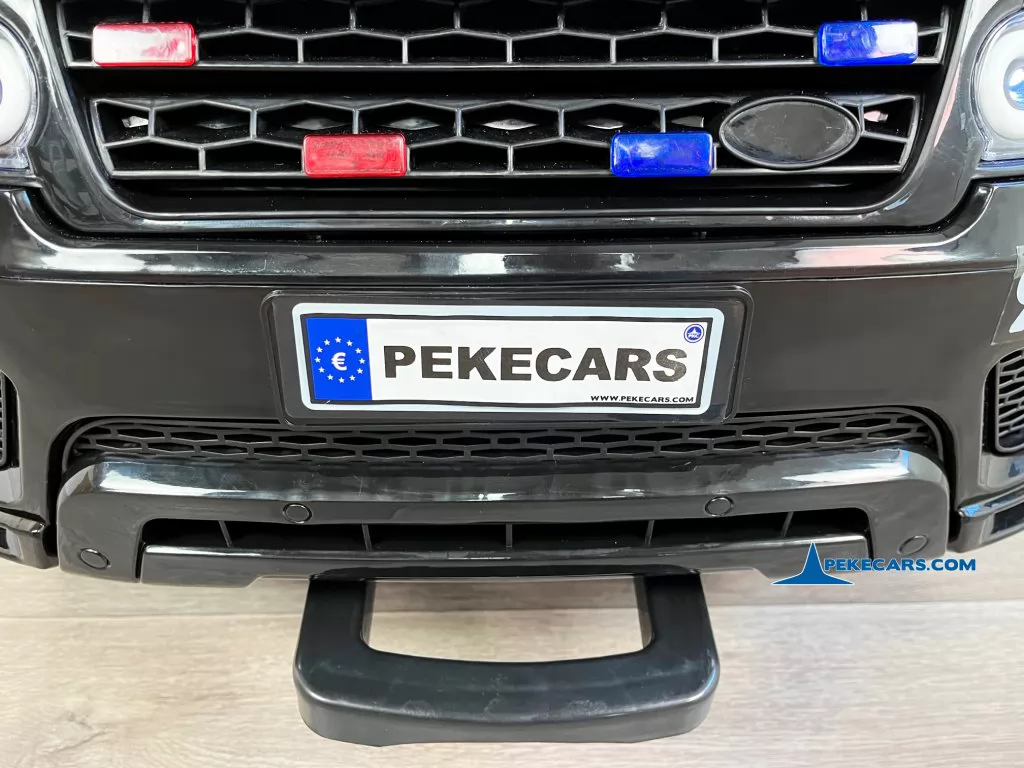 policia negro coches electricos para niños asa de transporte