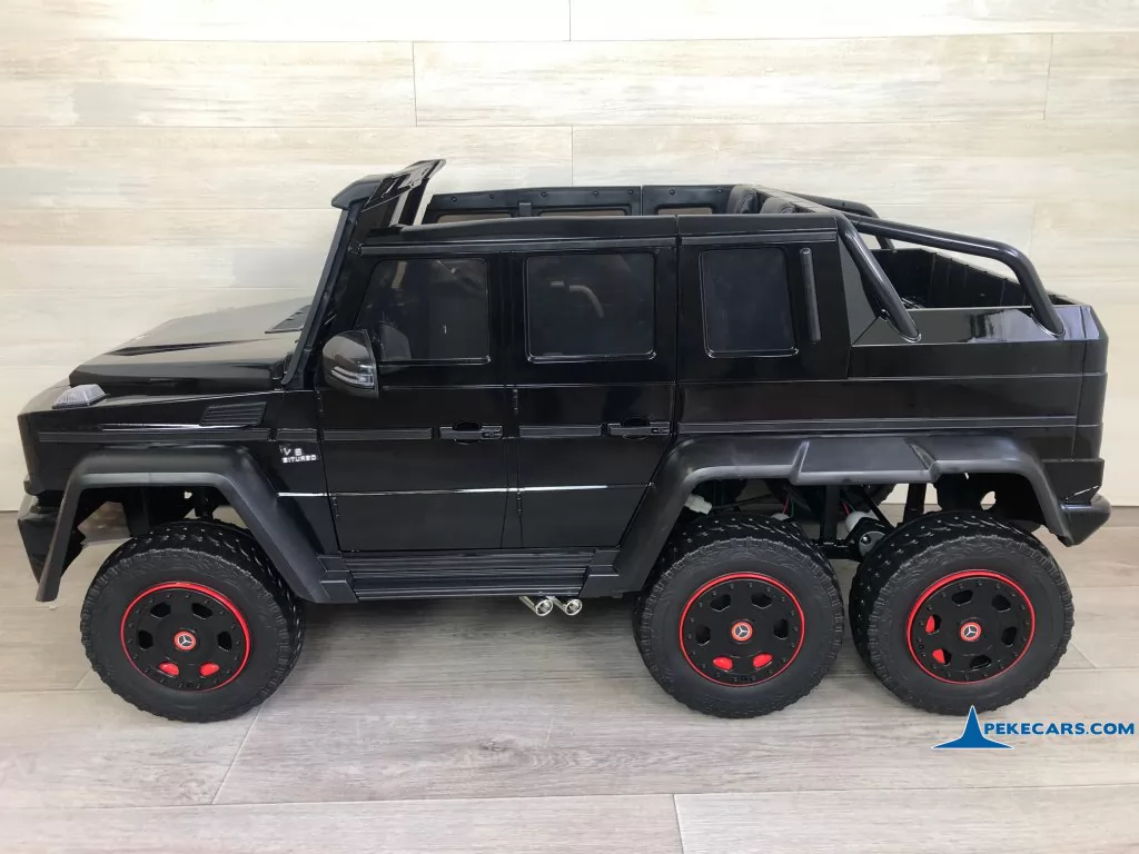 coche electrico para niños Mercedes G63 6x6 12V 2.4G Negro Metalizado