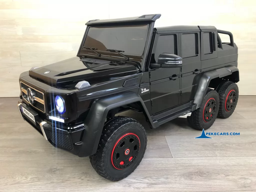 coche para niños electricos Mercedes G63 6x6 12V 2.4G Negro Metalizado