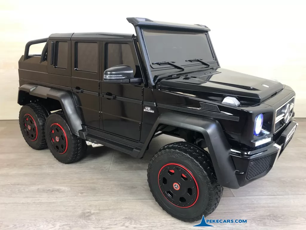 coche bateria niño Mercedes G63 6x6 12V 2.4G Negro Metalizado