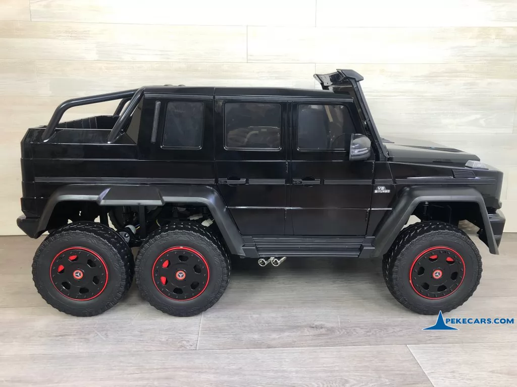 coche niño bateria Mercedes G63 6x6 12V 2.4G Negro Metalizado