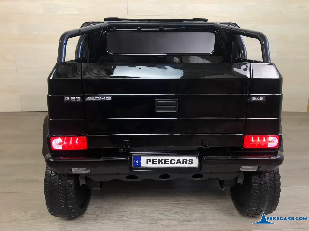 coche bateria Mercedes G63 6x6 12V 2.4G Negro Metalizado