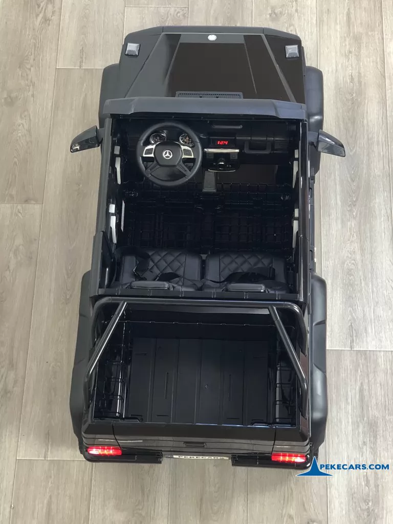 coche infantil Mercedes G63 6x6 12V 2.4G Negro Metalizado