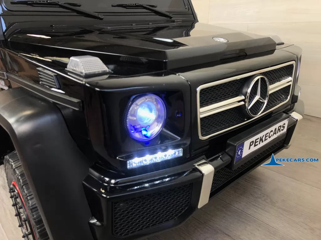 coche niños Mercedes G63 6x6 12V 2.4G Negro Metalizado