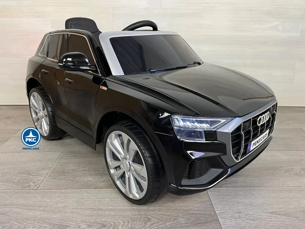 coche bateria niño AUDI Q8 12V 2.4G Negro Metalizado