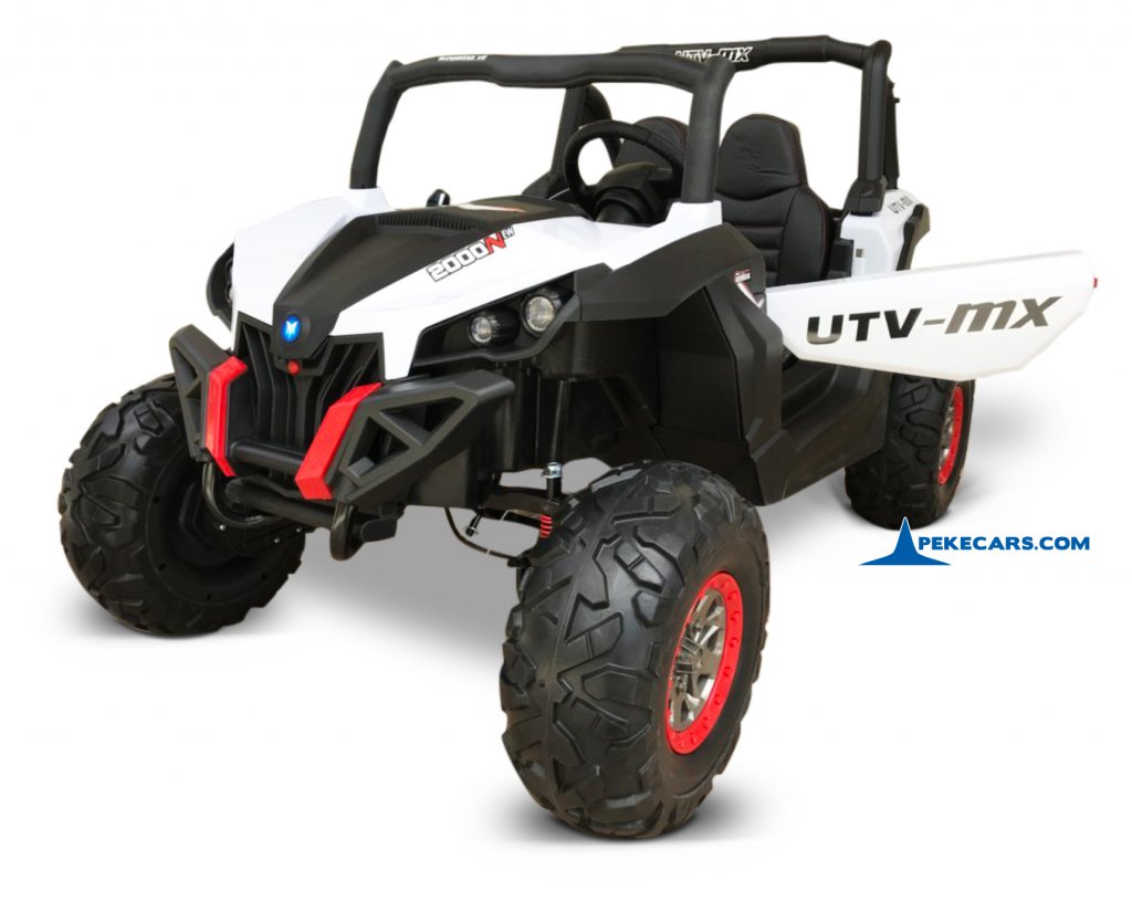 Coche electrico para niños Buggy UTV Blanco vista principal