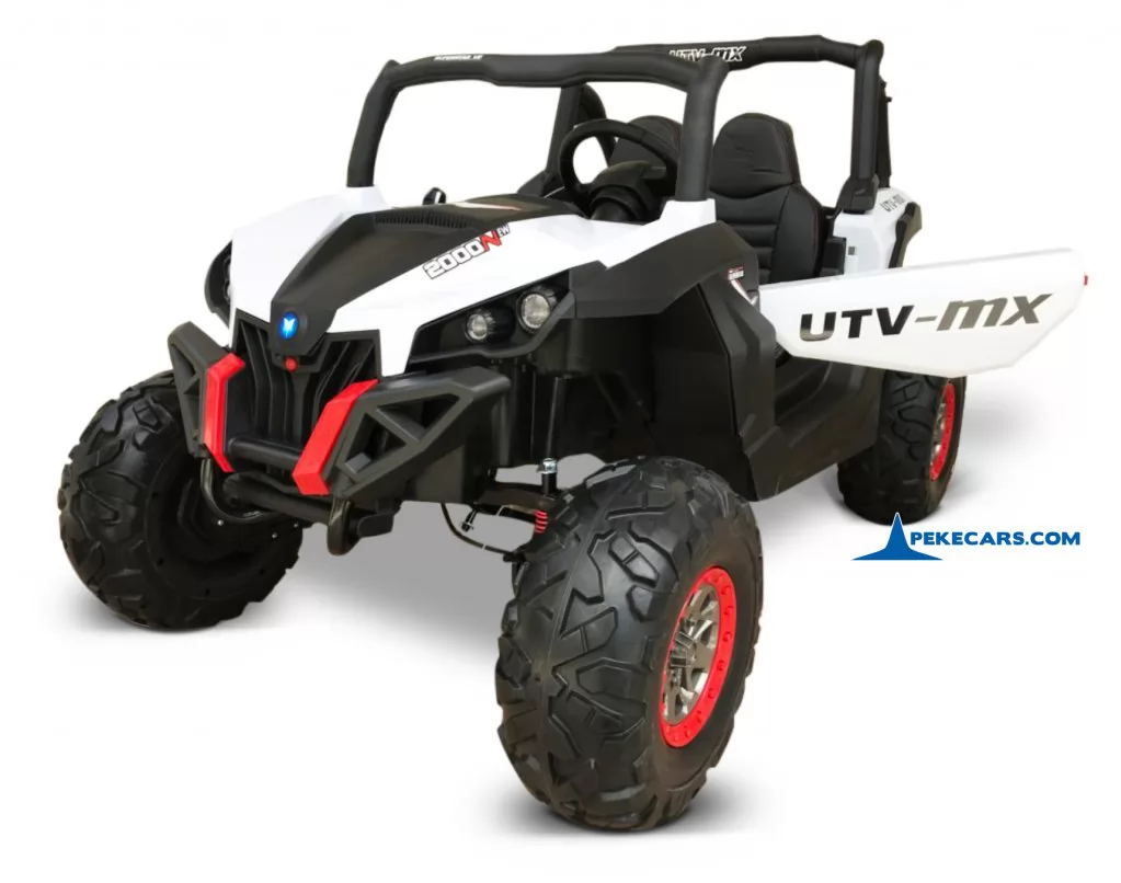 Coche electrico para niños Buggy UTV Blanco vista principal