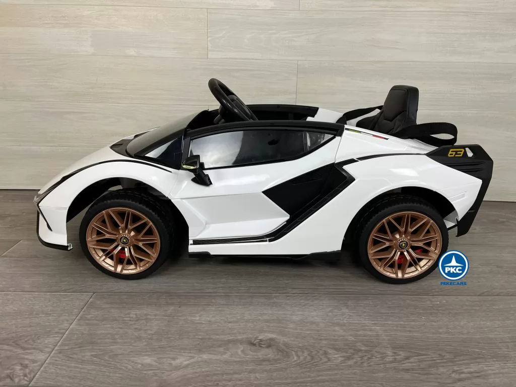 coche electrico para niños Lamborghini Sian Blanco 12V