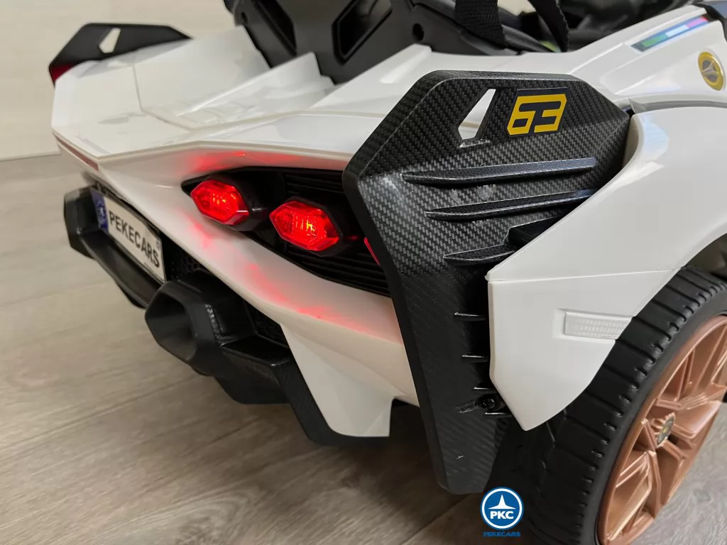 coche con mando Lamborghini Sian Blanco 12V