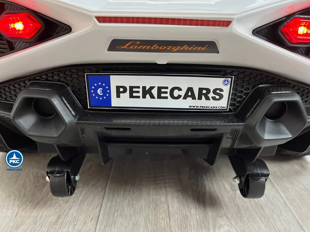 coche de batería Lamborghini Sian Blanco 12V