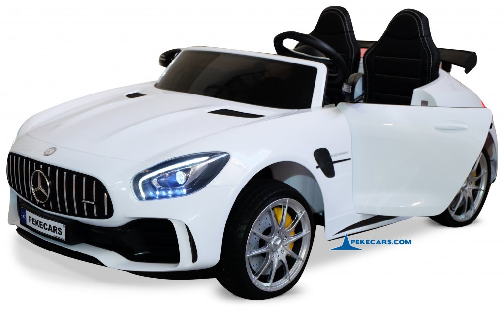 Coche electrico para niños Mercedes GTR 2 plazas Blanco vista principal