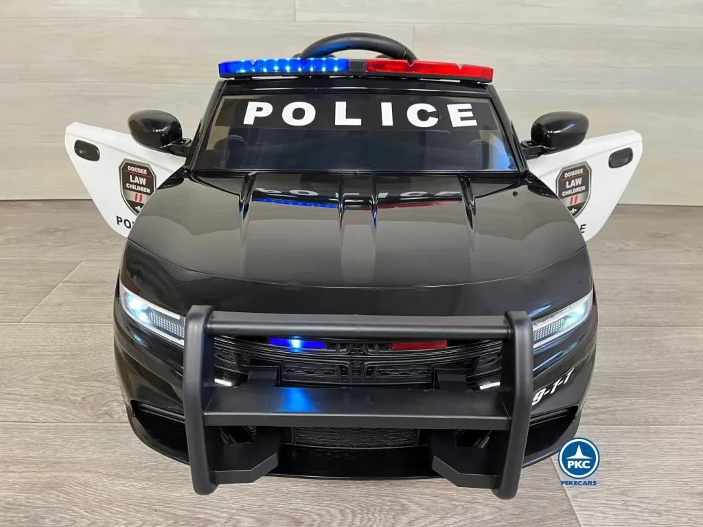 coche electrico bebe de policia negro