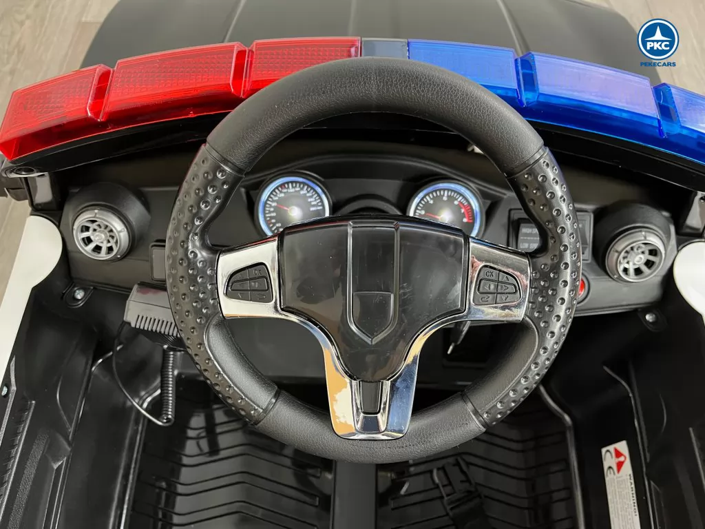 coche eléctrico niño de policia negro