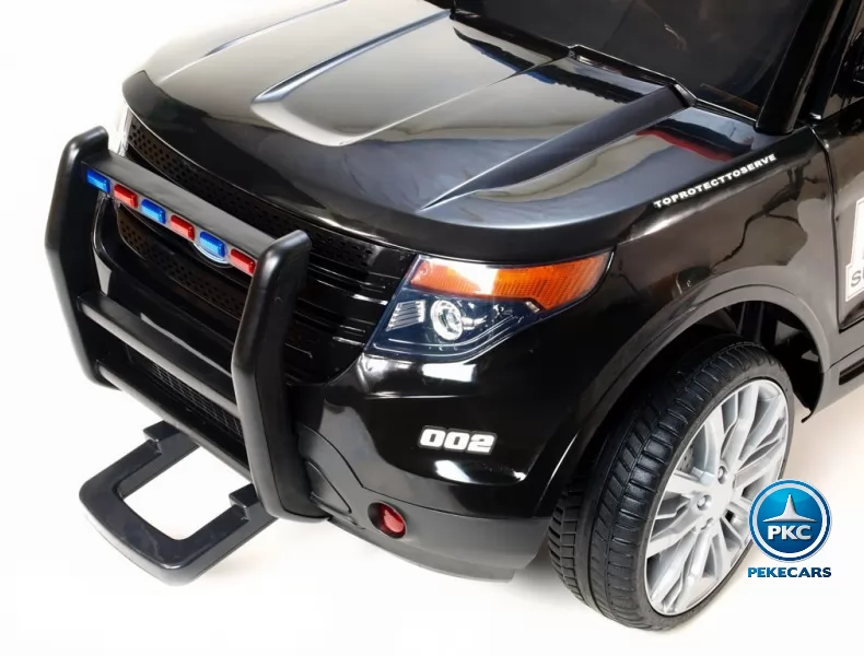 Coche electrico de policia para niños Negro asa