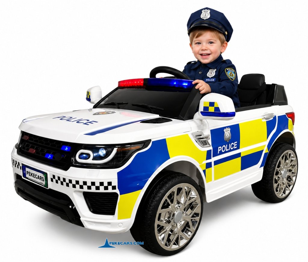 Coche de la Policia 12V 2.4G Blanco