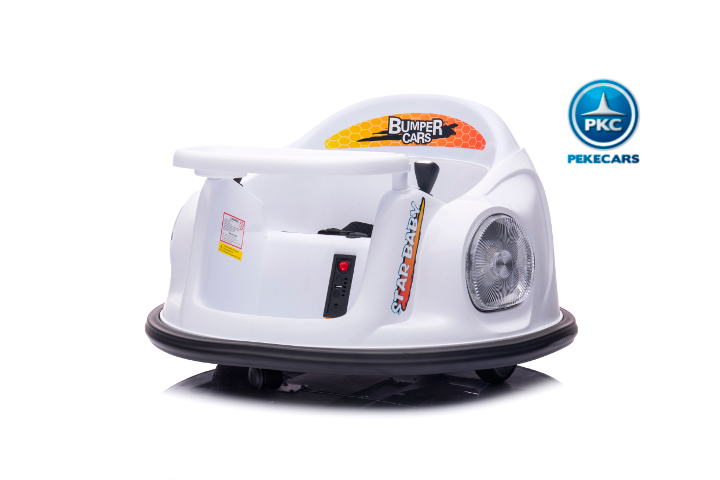 Coche de choque eléctrico autogiro blanco vista principal