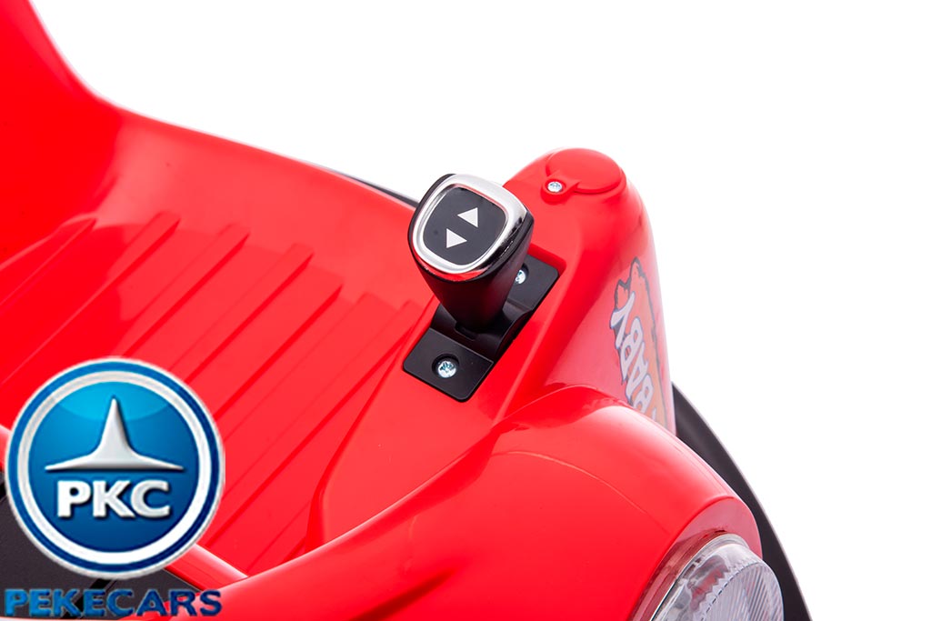 Coche de choque eléctrico autogiro rojo vista otro mando control