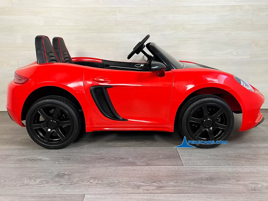 deportivo pekecars xl 48v rojo negro coches teledirigidos detalle izquierda