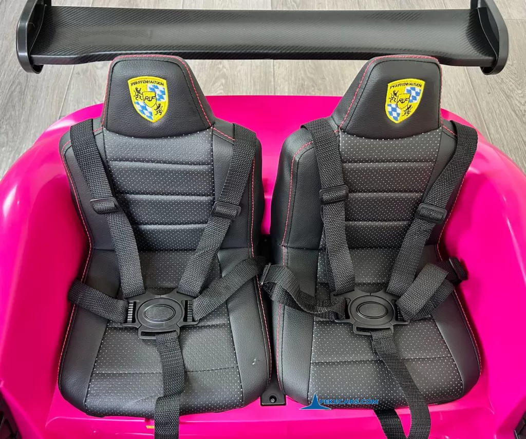 Deportivo RUF CTR3 24V 2.4G Rosa asientos polipiel dos ninos