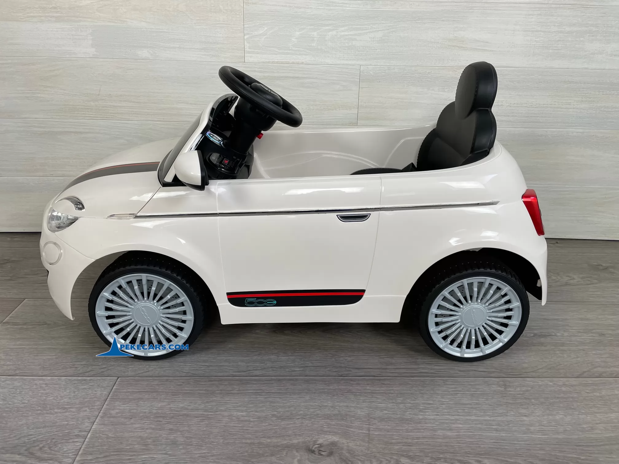 coches teledirigidos fiat 500 12v blanco