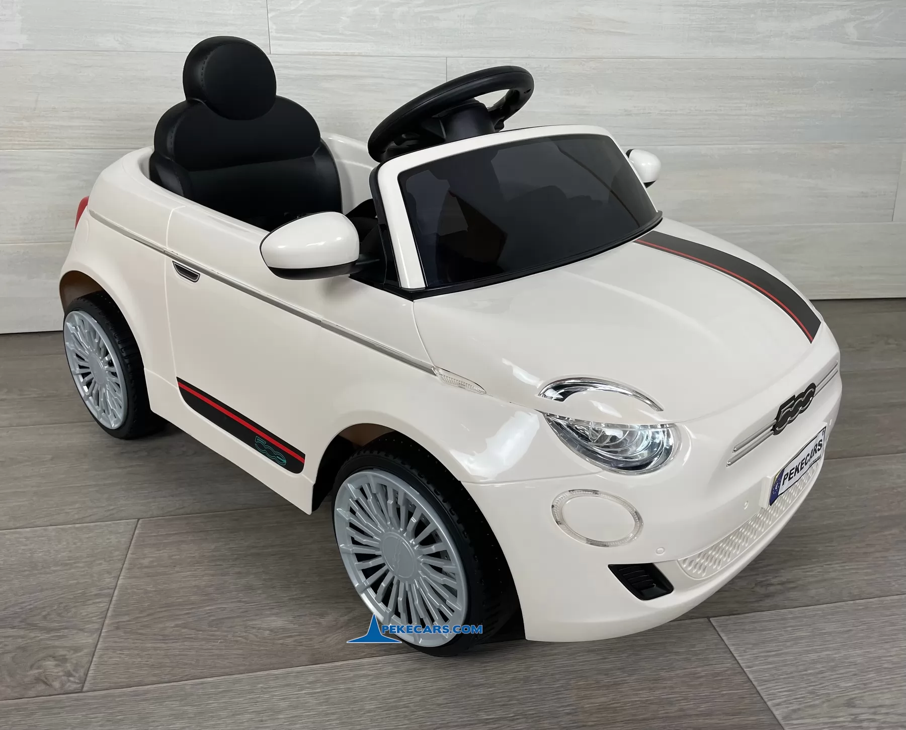 coches electricos para niños fiat 500 12v blanco