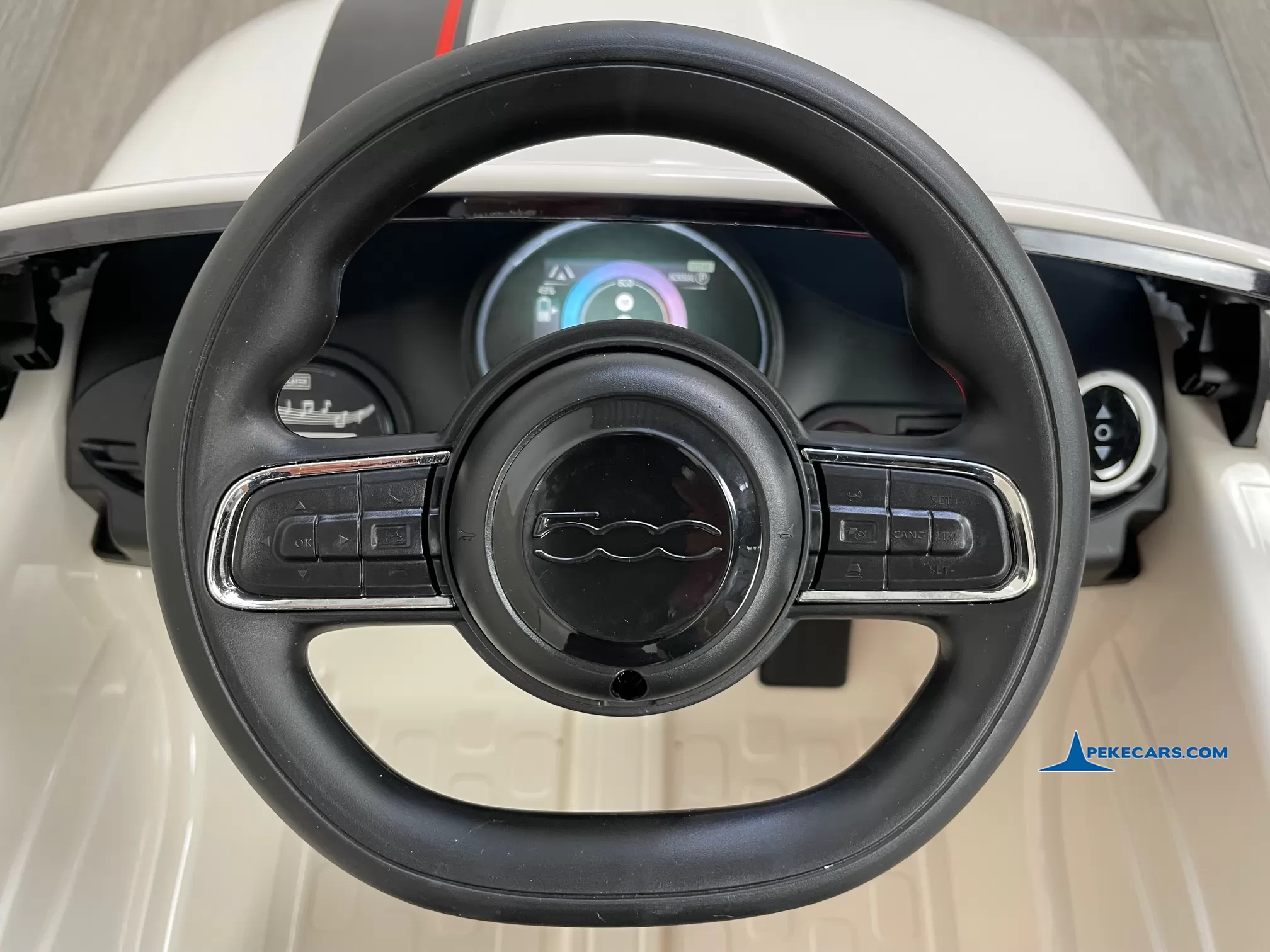 coches electricos para niños fiat 500 12v blanco