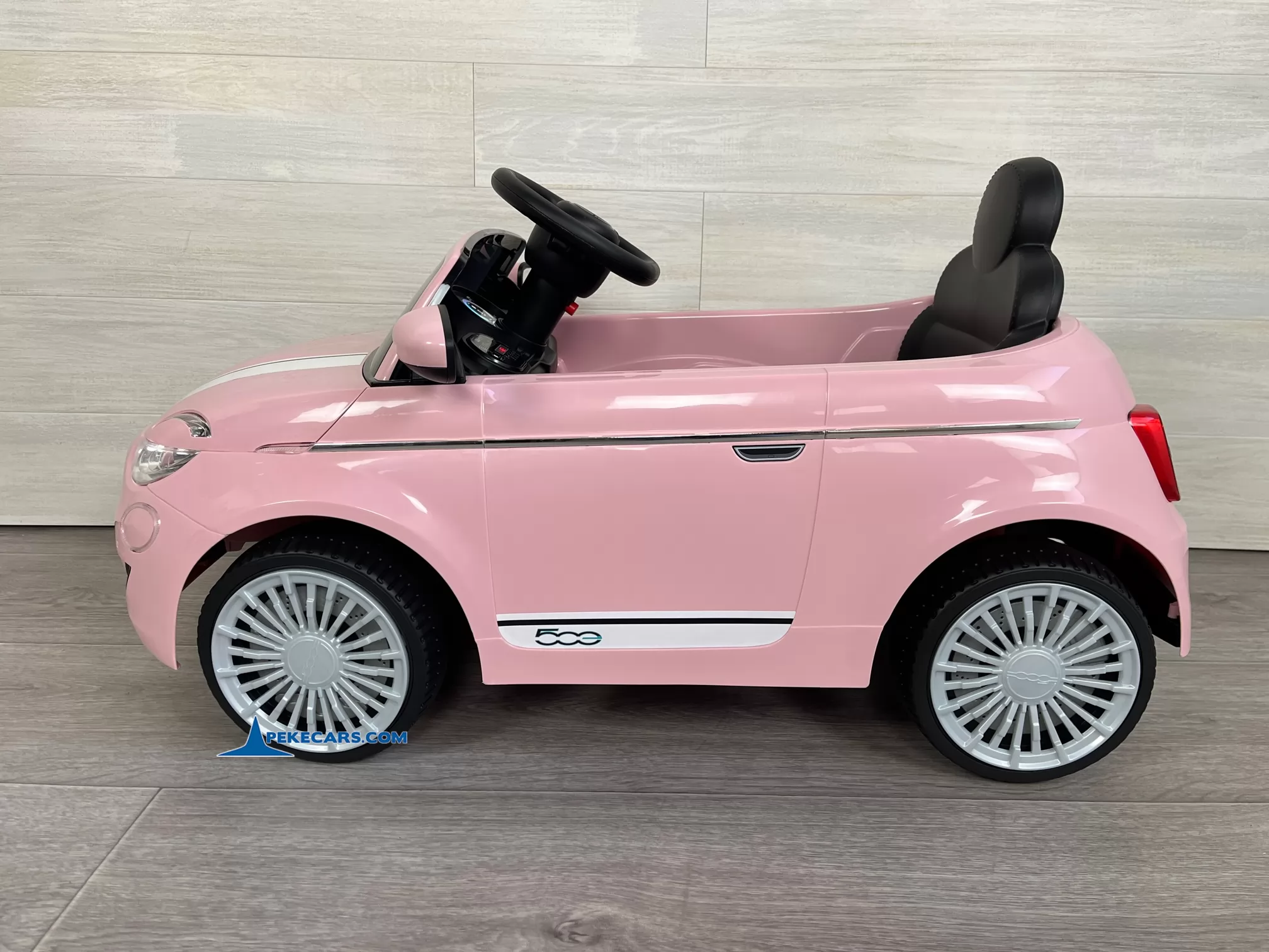 coches teledirigidos fiat 500 12v rosa