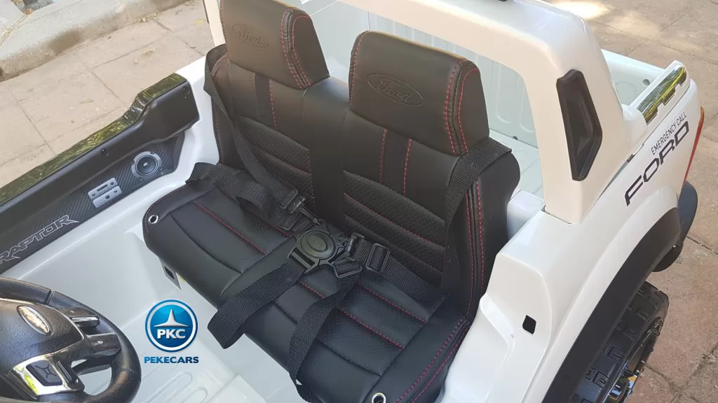 Todoterreno electrico infantil Ford Ranger MP4 Blanco asiento