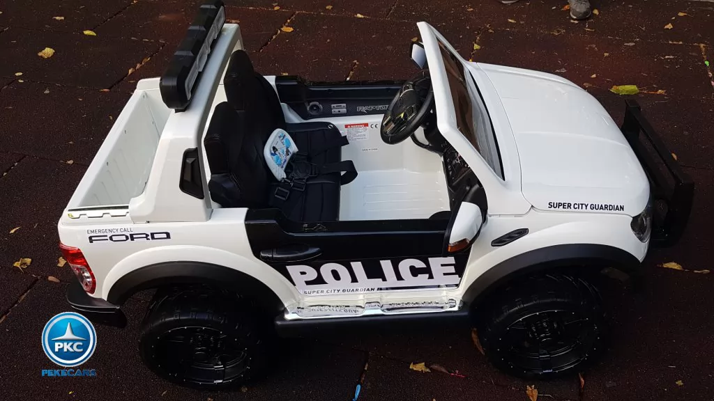Todoterreno electrico infantil Ford Ranger MP4 Blanco Lateral