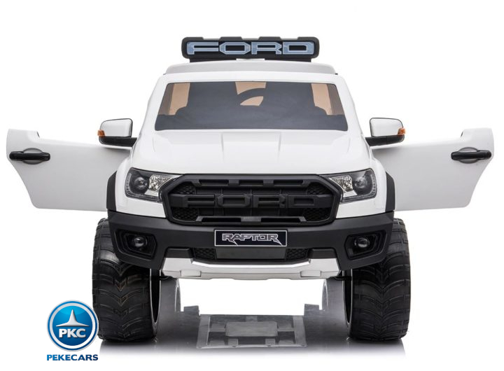 Ford Ranger Raptor 12V Blanco frontal puertas abiertas