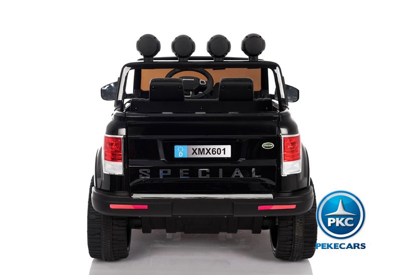 Coche electrico para niños Jeep Happer MP4 Negro + Bateria Extra con asa de transporte