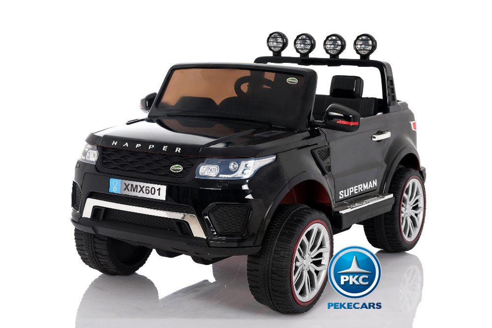 Coche electrico infantil Jeep Happer MP4 Negro + Bateria Extra