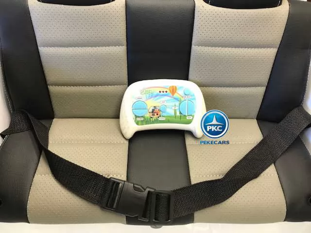 Coche electrico para niños Jeep Happer MP4 Negro luces en la bara antivulecos