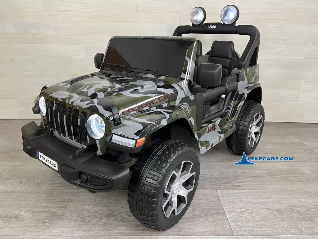 coche para niños electricos Jeep wrangler Rubicon 12V Verde Camuflaje