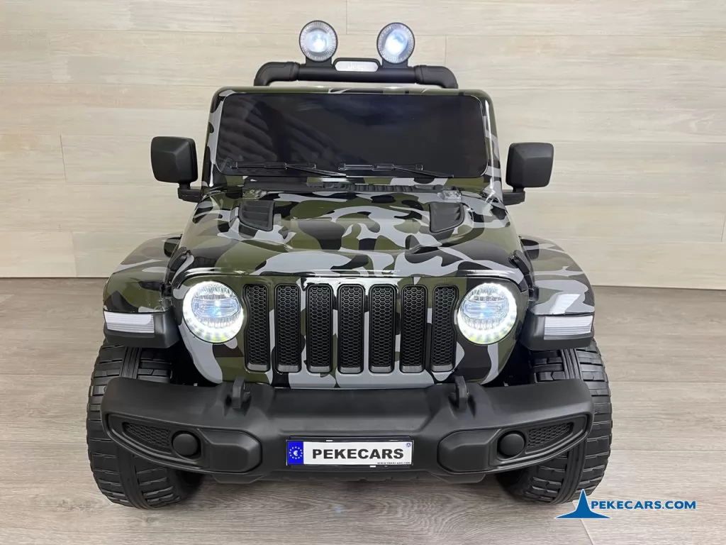 coche electrico bebe Jeep wrangler Rubicon 12V Verde Camuflaje