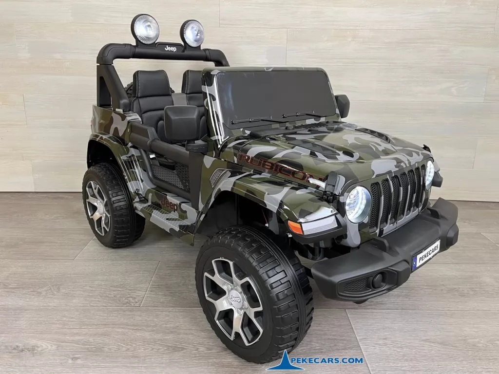 coche bateria niño Jeep wrangler Rubicon 12V Verde Camuflaje
