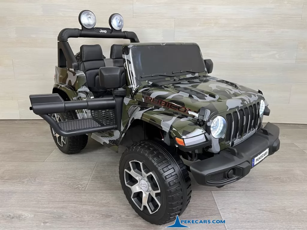 coche niño bateria Jeep wrangler Rubicon 12V Verde Camuflaje
