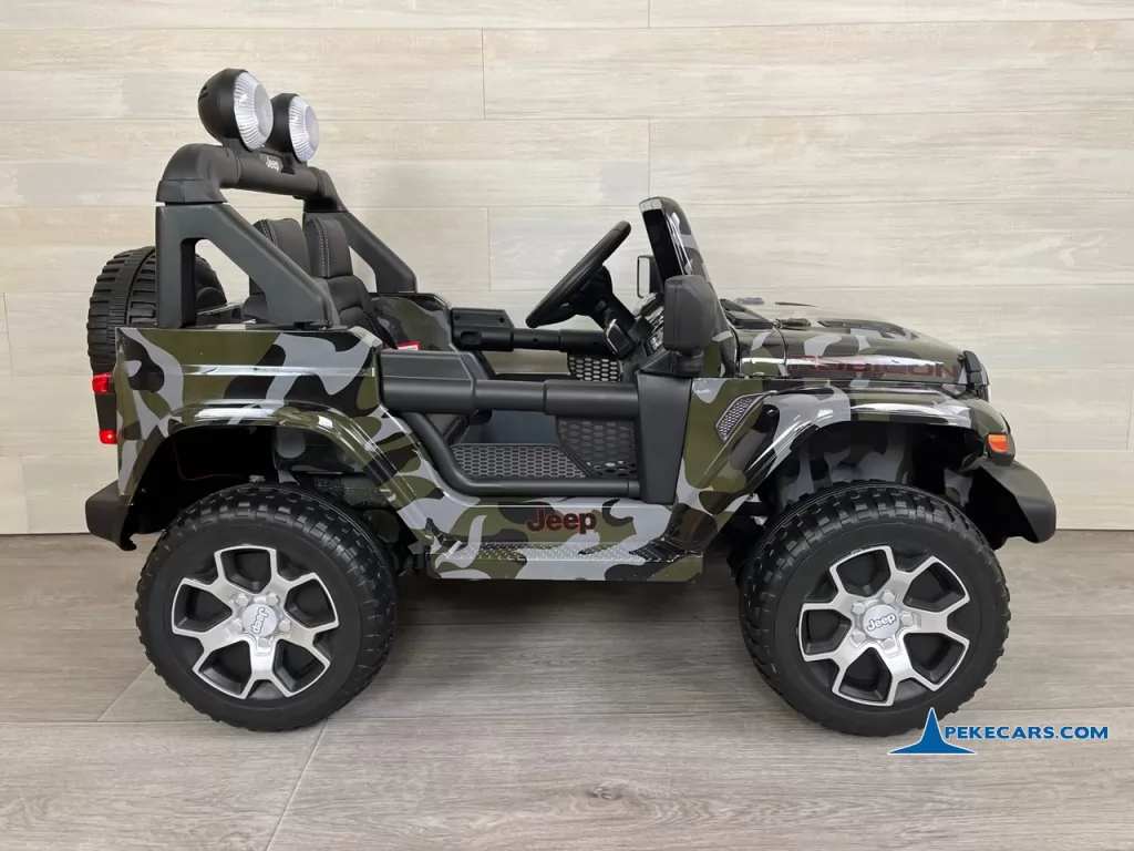 coche bateria Jeep wrangler Rubicon 12V Verde Camuflaje