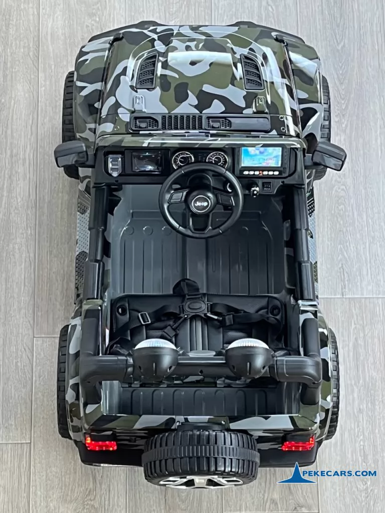 coche bebe electrico Jeep wrangler Rubicon 12V Verde Camuflaje